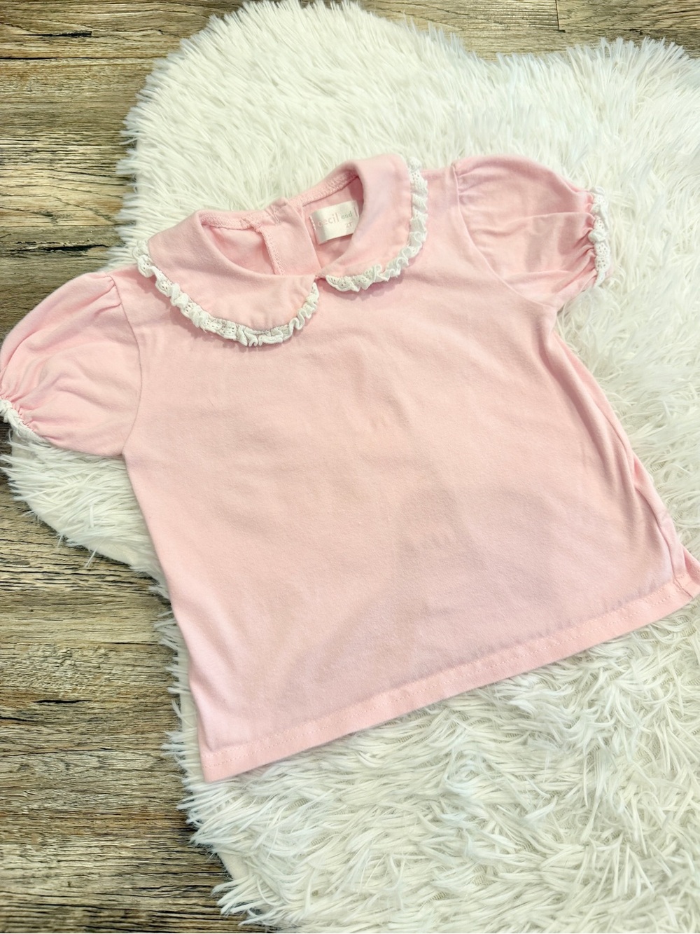 Cecil and Lou Top Peter Pan Collar Buttons 2T